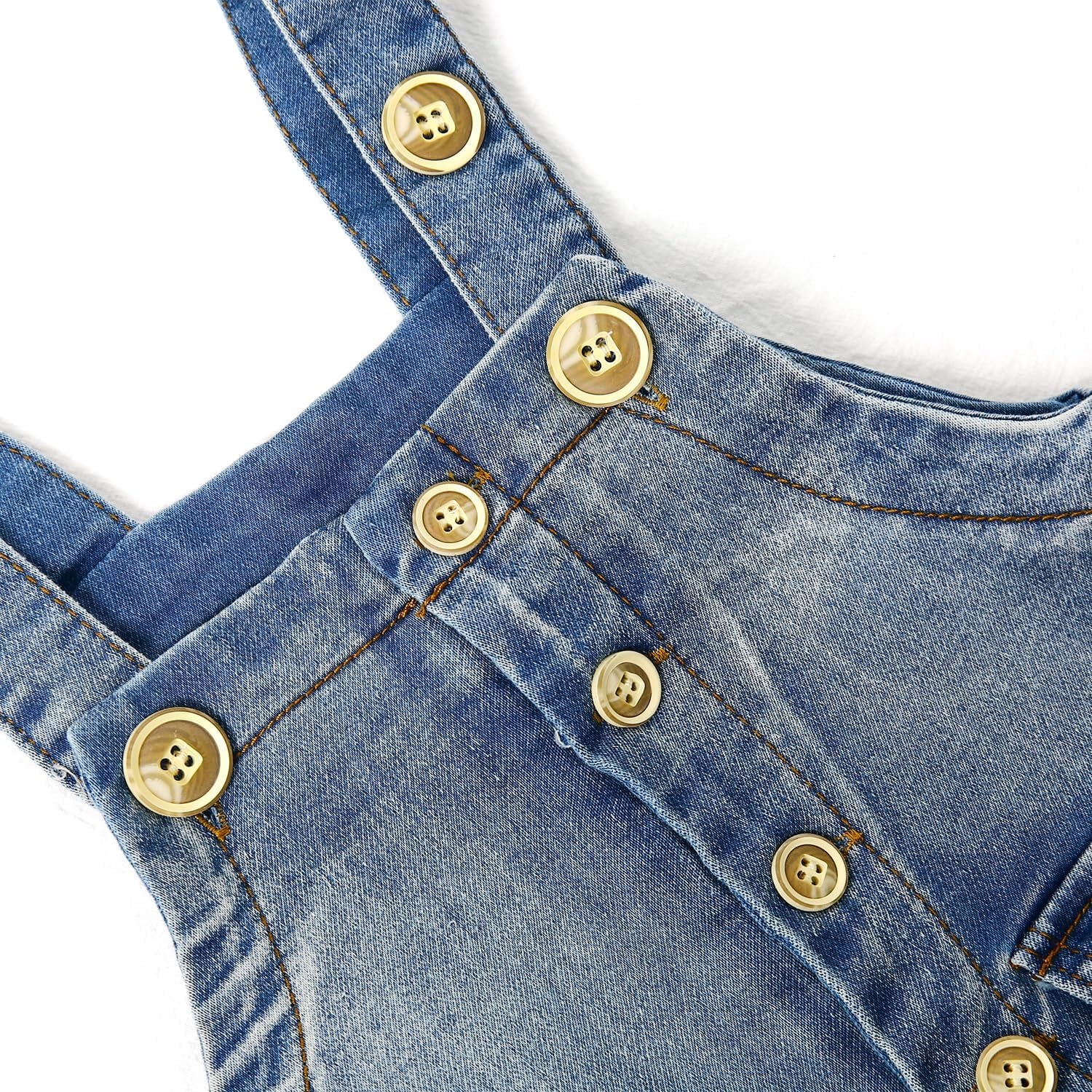 Baby & Little Boys/Girls Blue & Black Denim Overalls,Jean Workwear