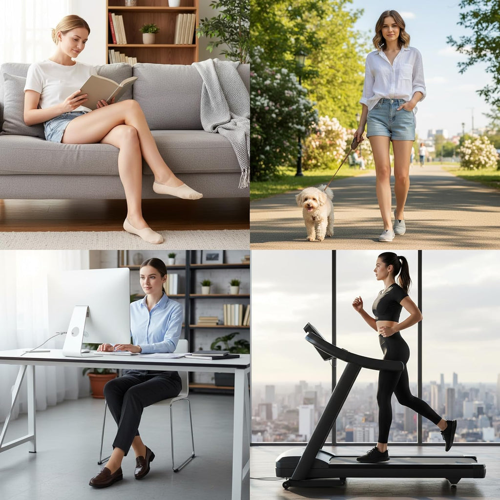 6 Pairs Unisex Thick Cushion Athletic Cotton Non Slip Low Cut Flat Liner No Show Socks