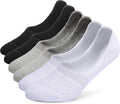6 Pairs Unisex Thick Cushion Athletic Cotton Non Slip Low Cut Flat Liner No Show Socks
